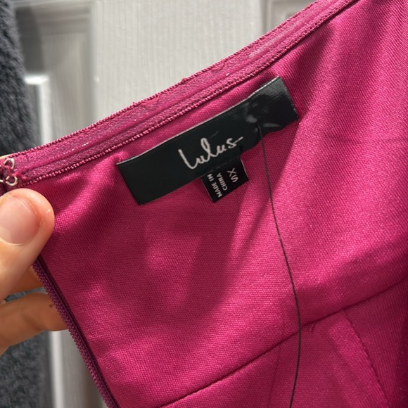 Lulus Sashia Magenta Sleeveless Asymmetrical Maxi Dress Pink - Size XS - Picture 2 of 5